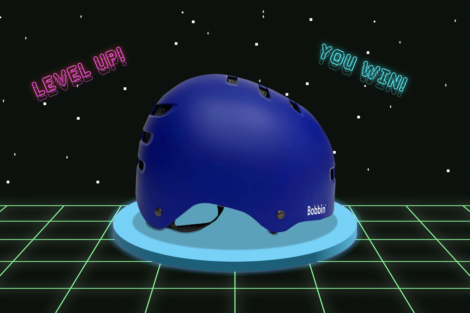 Regal Ride: The Arcade Bike Helmet – Bold Blue Protection.